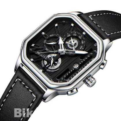 New Luxury Fashion Leather belt wrist-watche for men